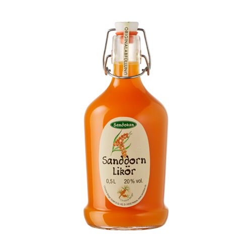 Sanddornlikör 0,5L Siphon Henkelflasche