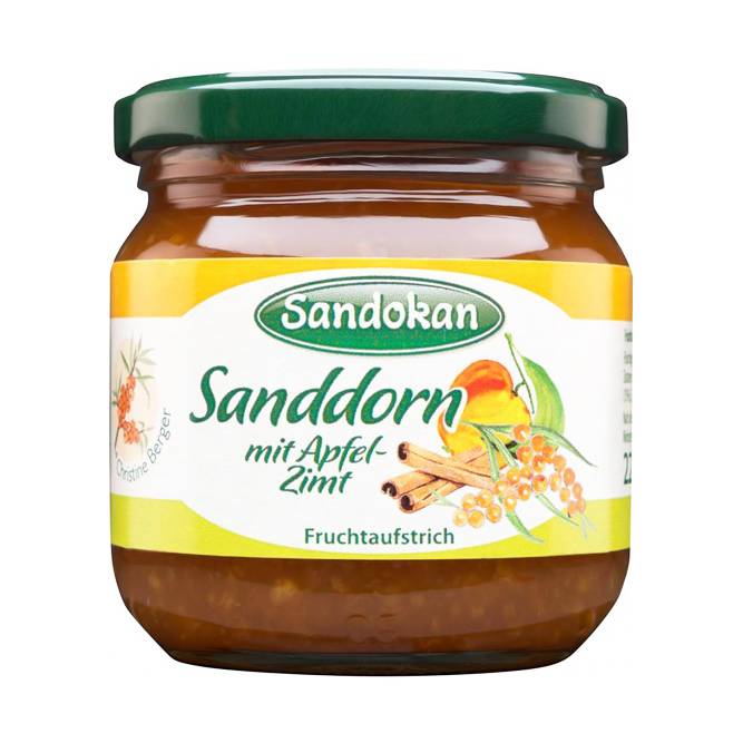 Fruchtaufstrich Sanddorn Apfel-Zimt 225 g