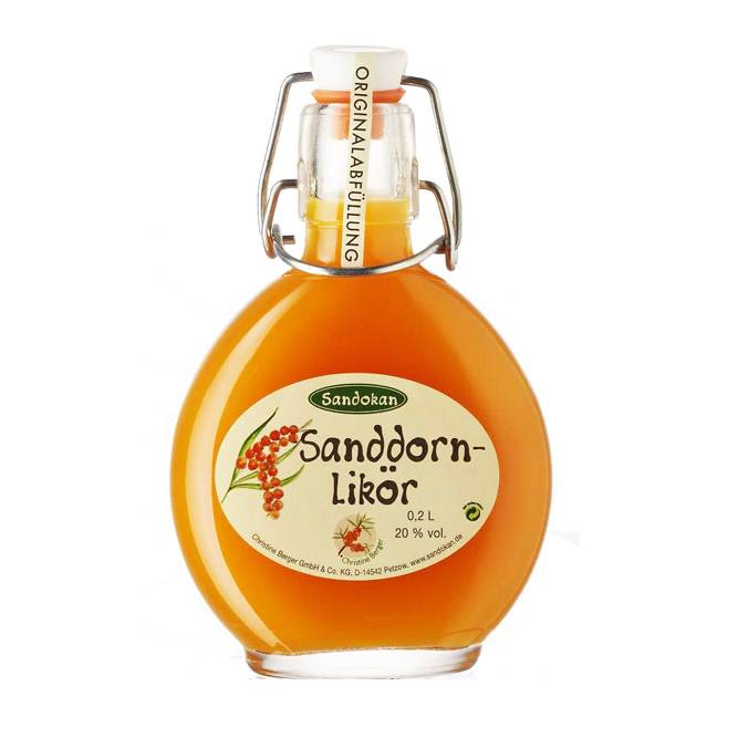 Sanddornlikör 0,2L Taschenflasche